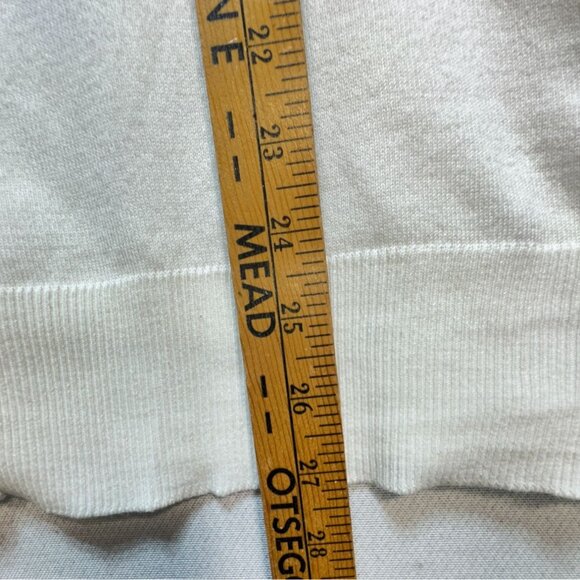 Croft & Barrow Womens Cardigan Sweater Size XL Cream Embellished Button-Front - Picture 5 of 9